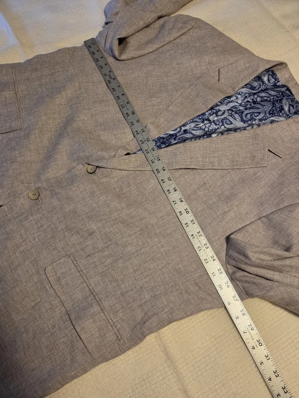 Oak Hill Sport Coat Blazer 2XL 50R/52R Linen Rayon Tan - Picture 9 of 14